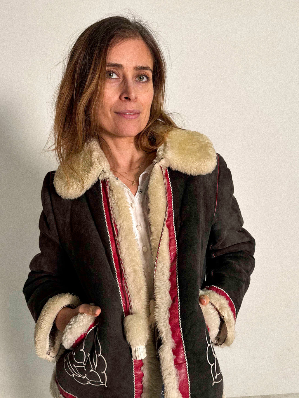 Shearling-Folklorejacke aus den 1960er-Jahren