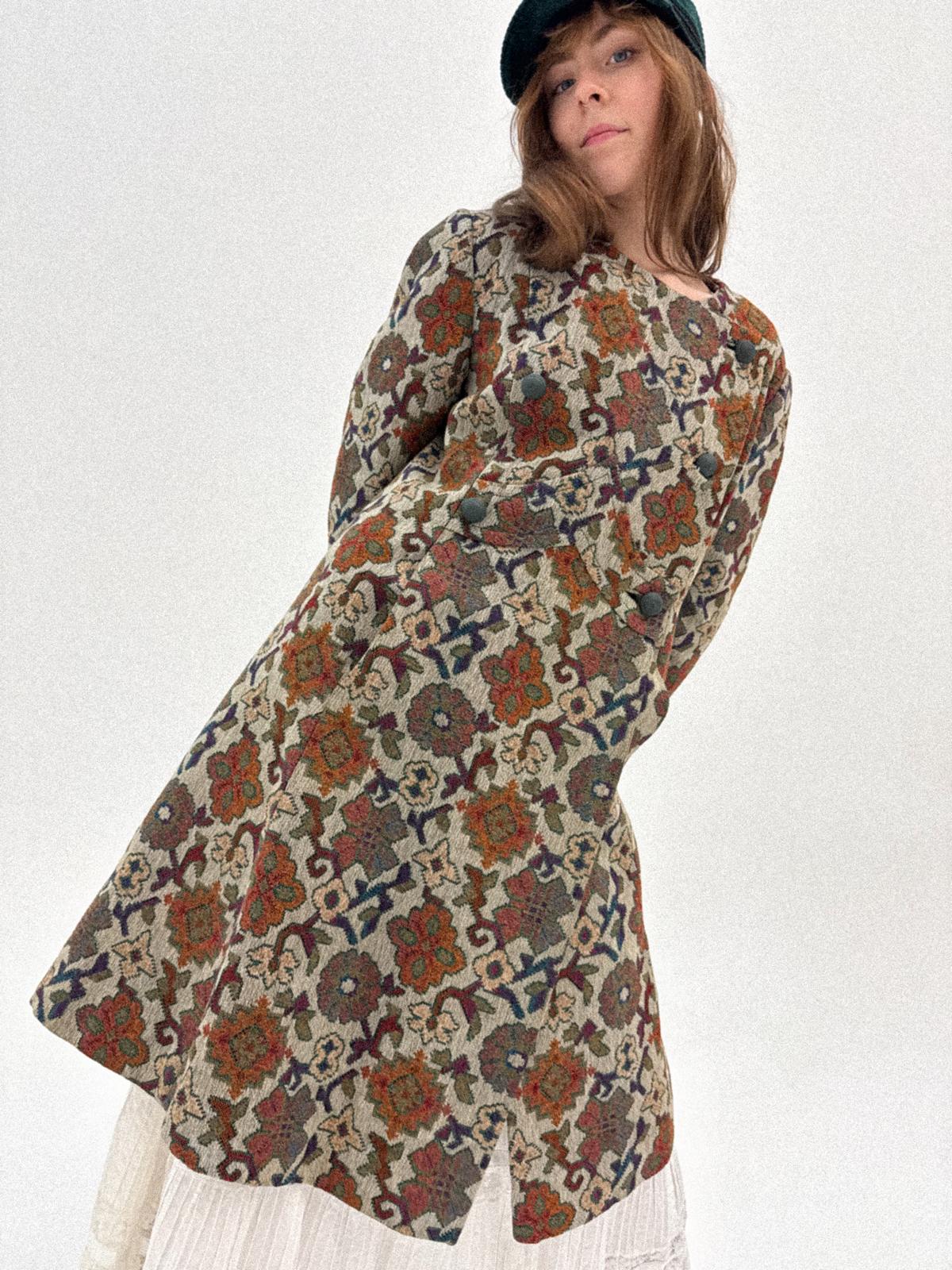 1960s Tapestry Double-breasted Coat