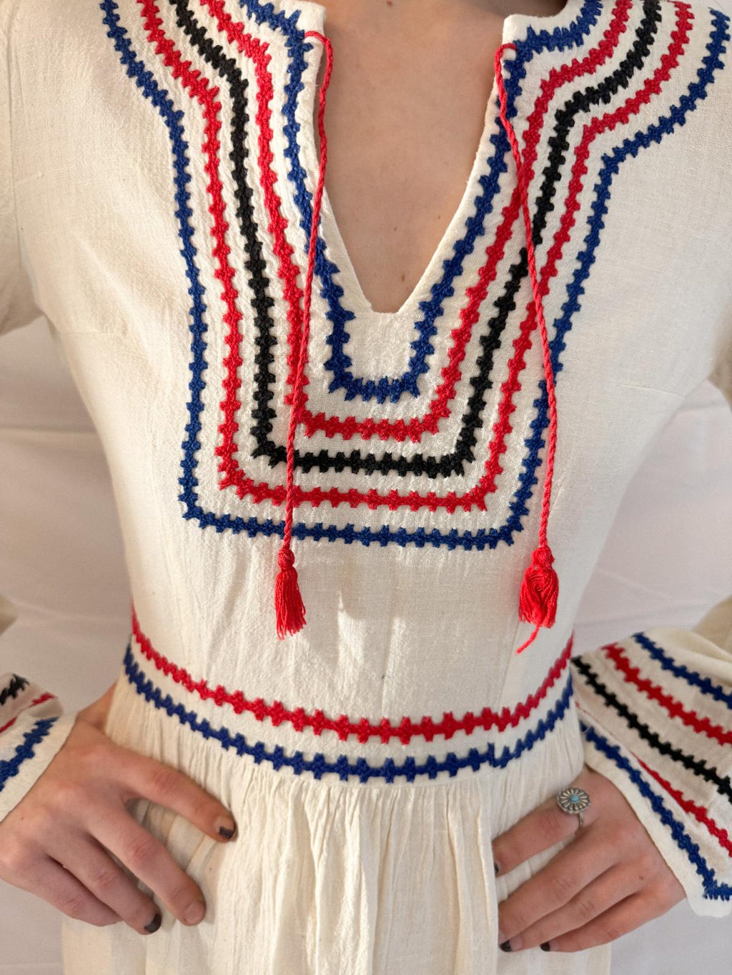 1970s Made in Pakistan Cheescloth Dress