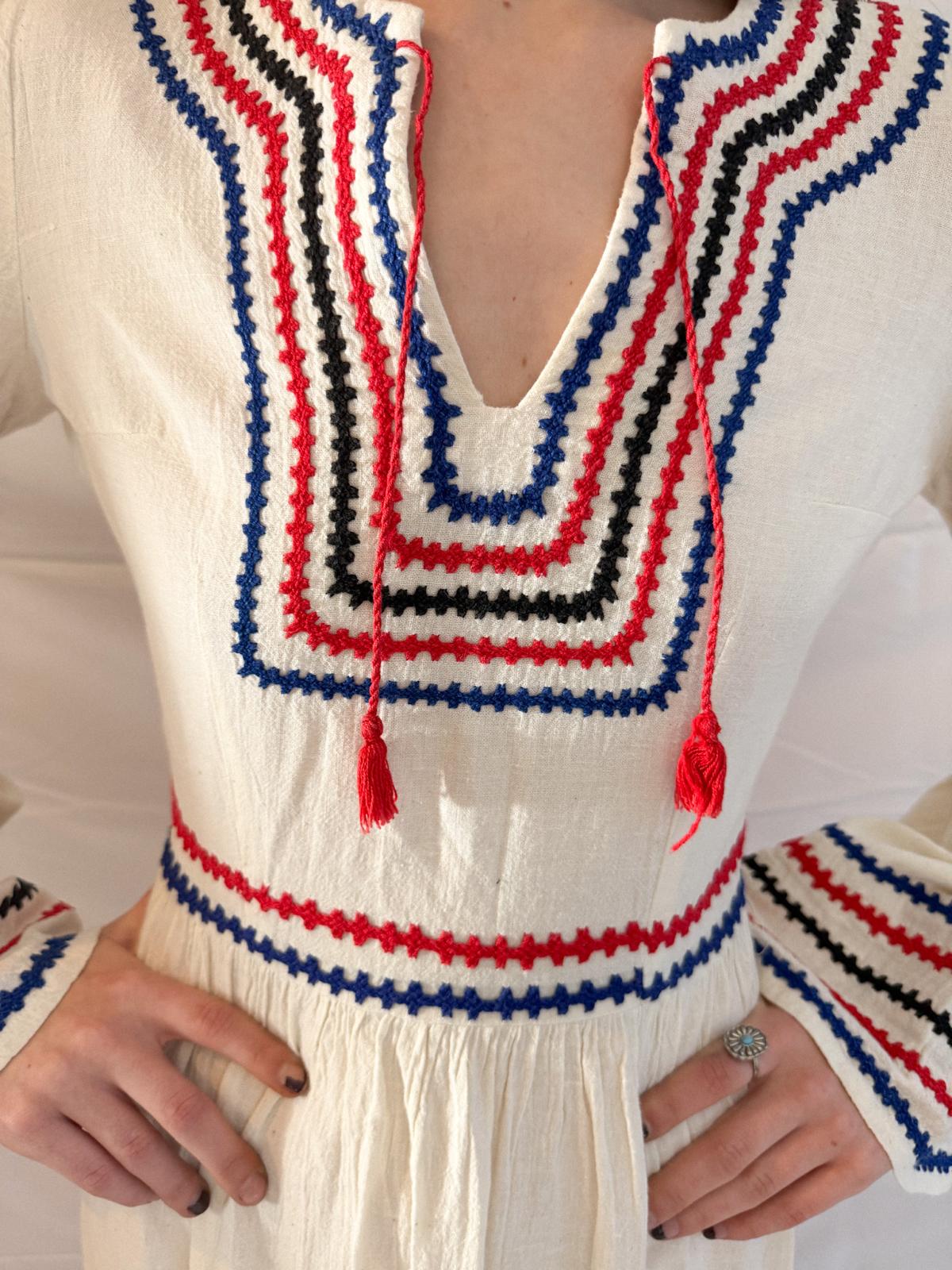 1970s Made in Pakistan Cheescloth Dress