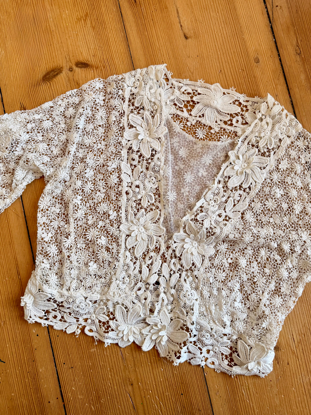 Antique Edwardian Irish Lace Bodice Blouse
