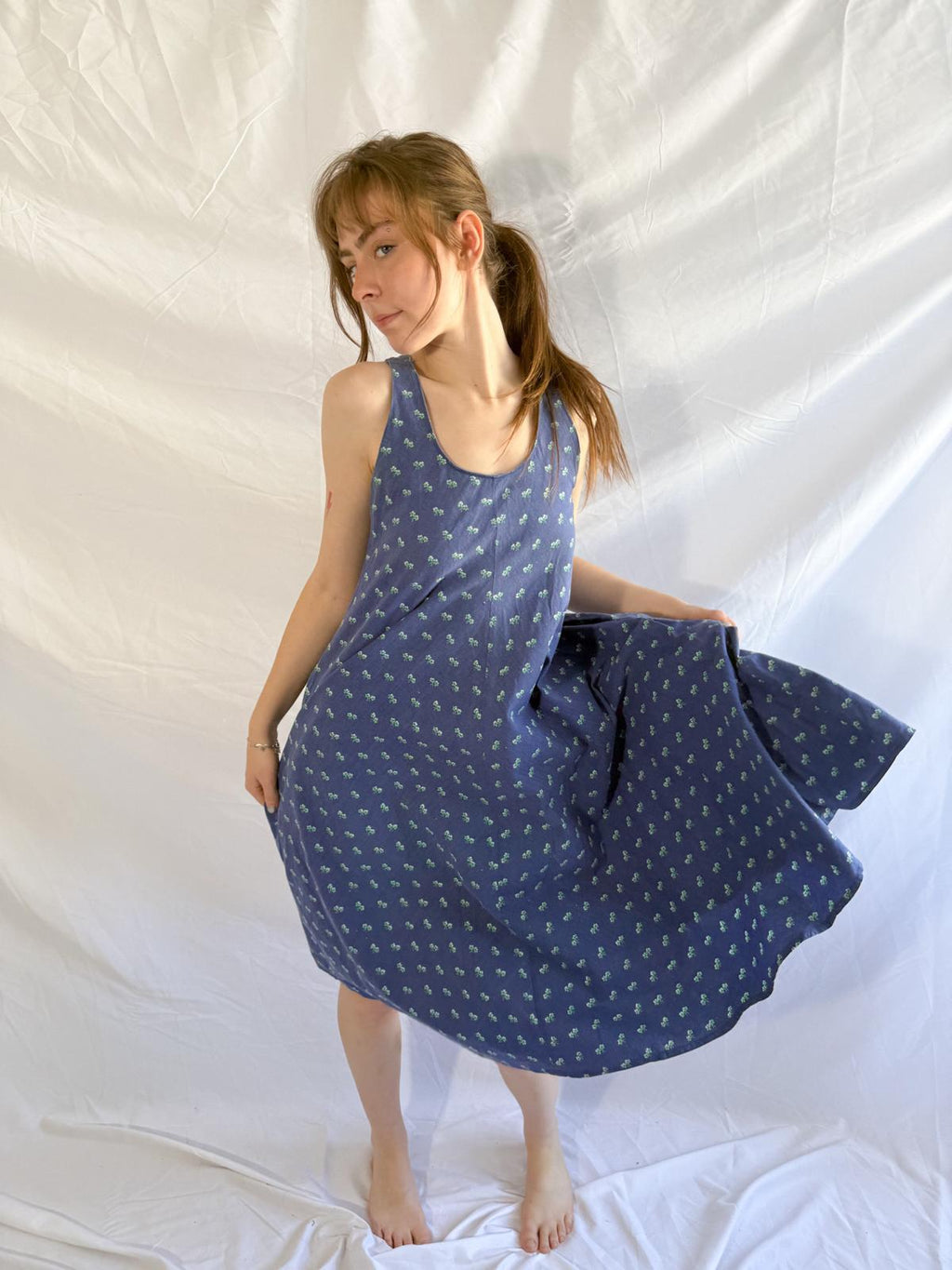 1970s Laura Ashley Cotton Summer Dress