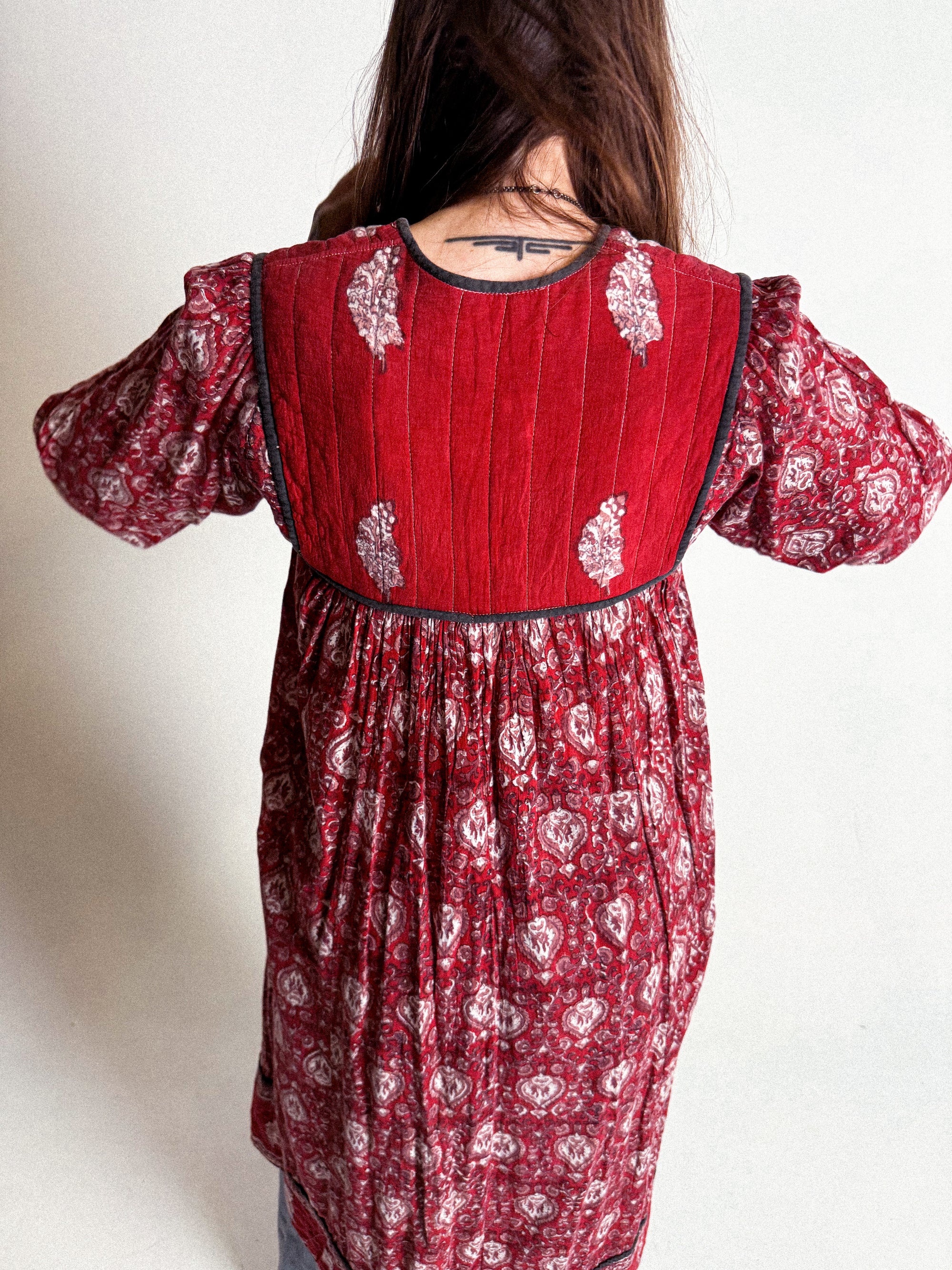 Vintage 1970s "Made in India" Cotton Gauze Dress