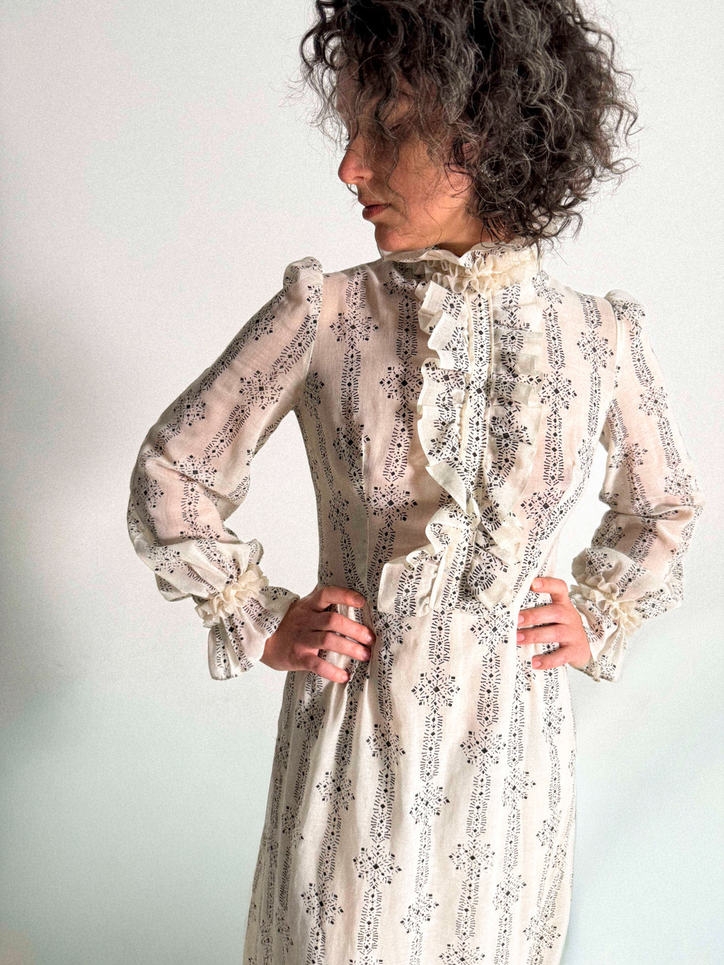 1960s Prairie Dress with Ruffles