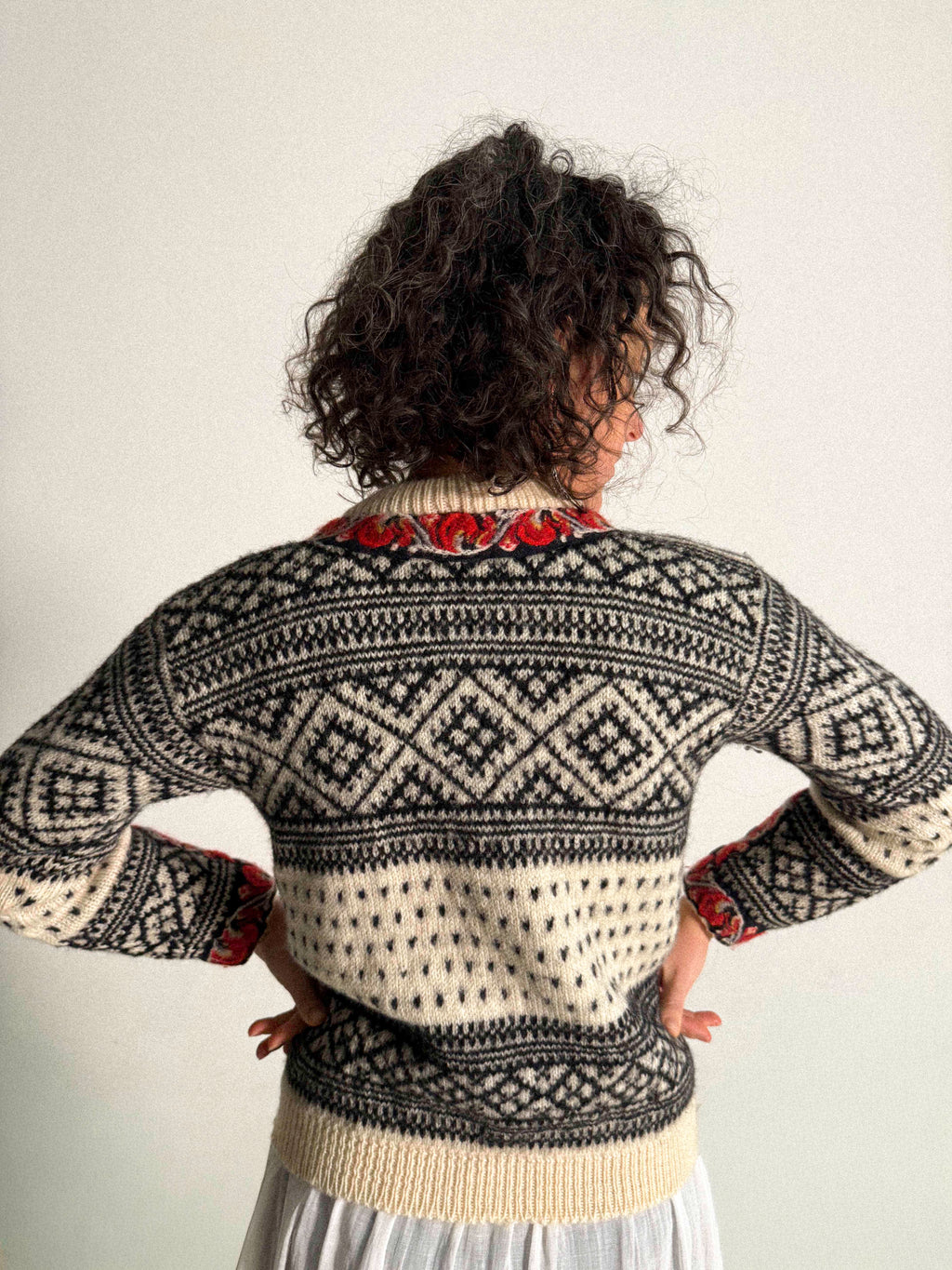 Wollstrickjacke von Dale of Norway aus den 1970er/80er Jahren