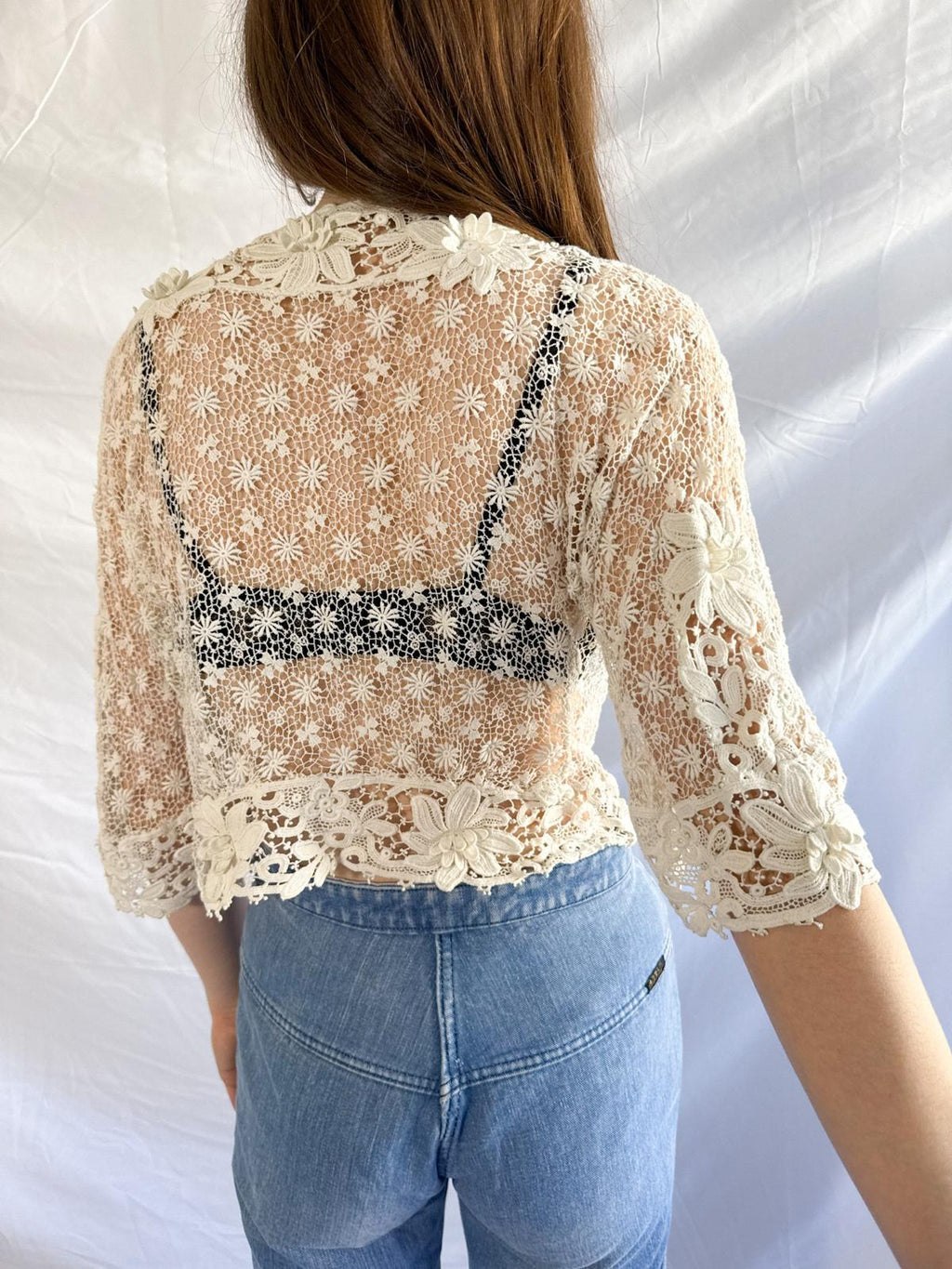 Antique Edwardian Irish Lace Bodice Blouse