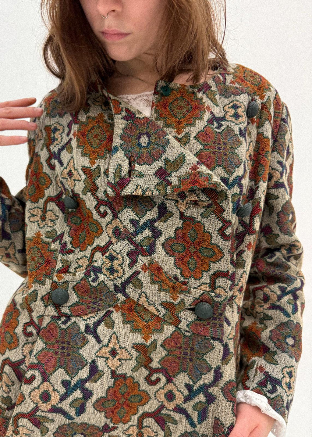 1960s Tapestry Double-breasted Coat