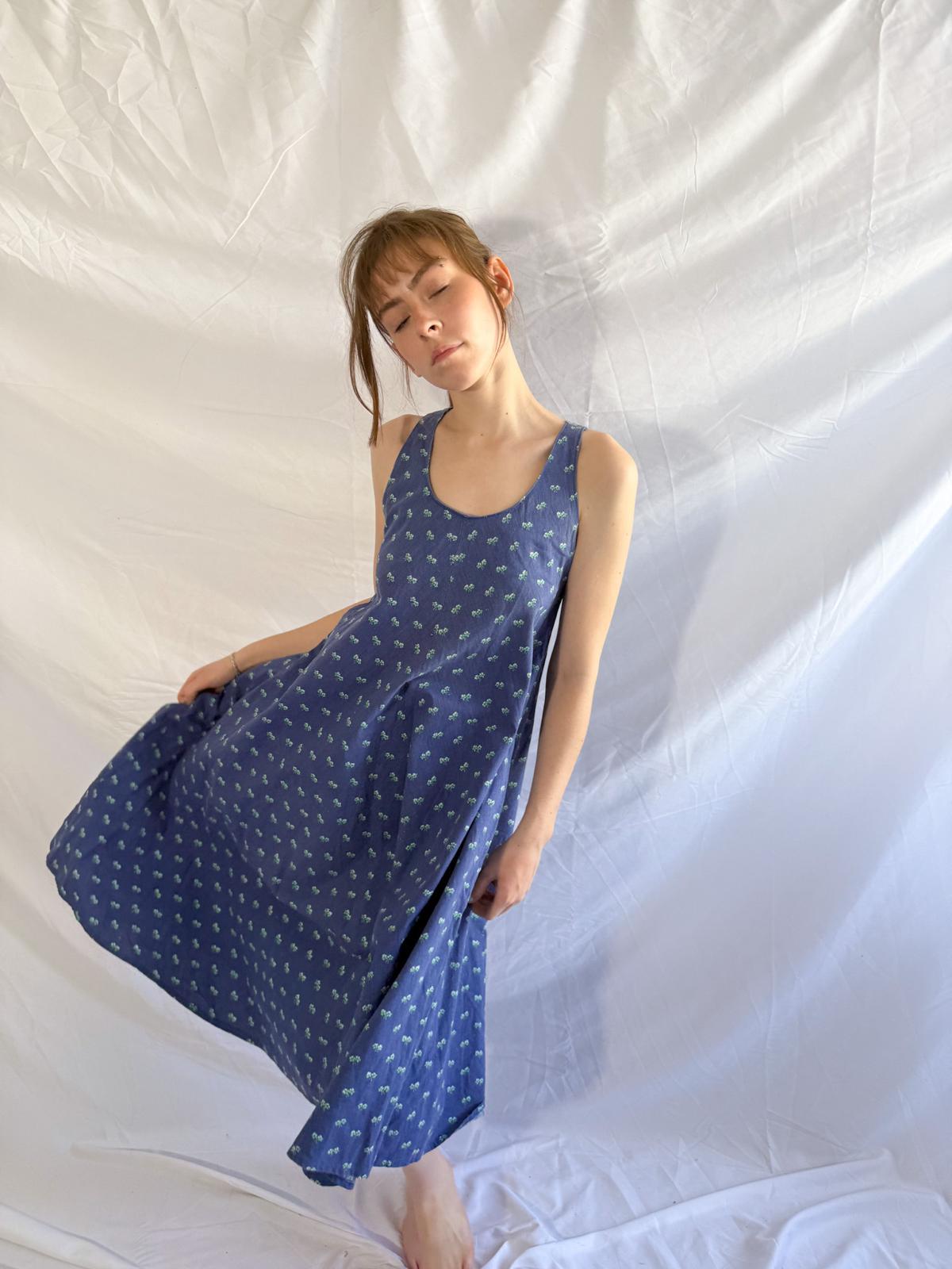 1970s Laura Ashley Cotton Summer Dress