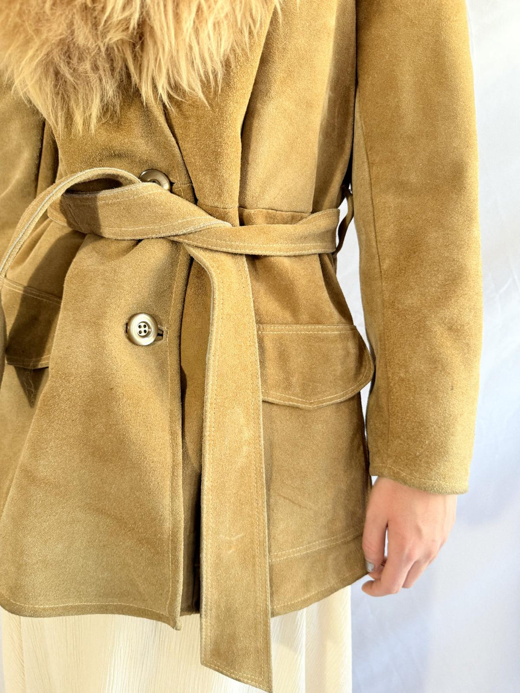 Penny Lane Jacke aus den 70ern mit Kunstfellkragen