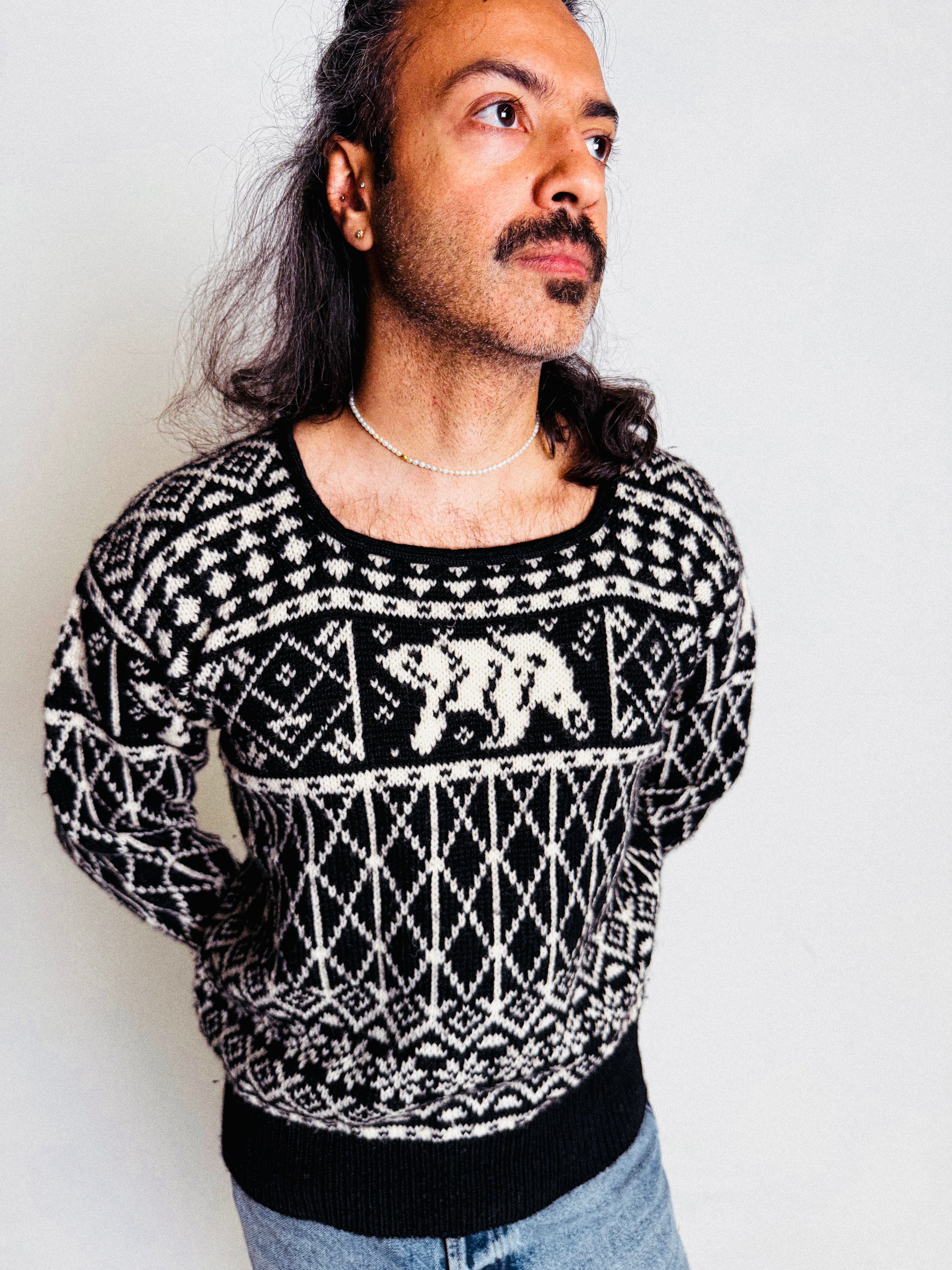 1980s Dale of Norway 100% Wool Sweater with Polar Bear