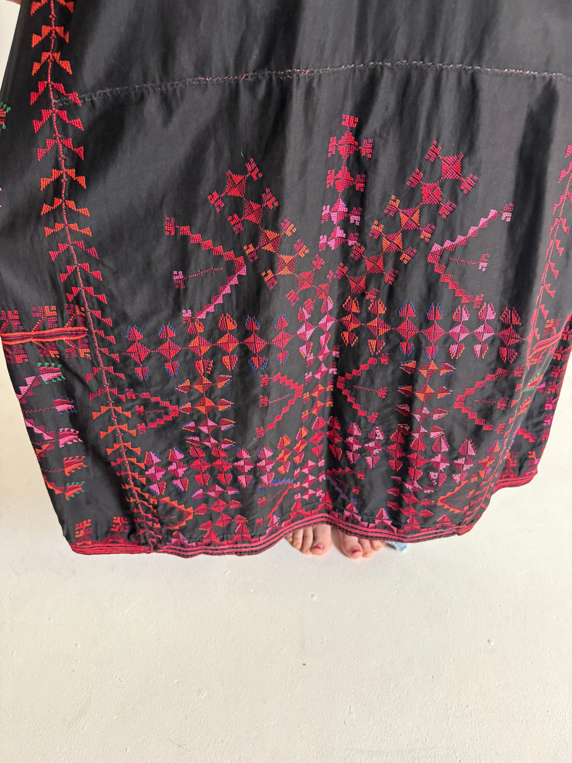 1960s Levantine Long Embroidered Dress