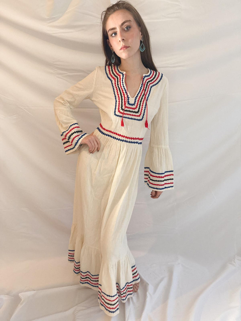 1970s Made in Pakistan Cheescloth Dress