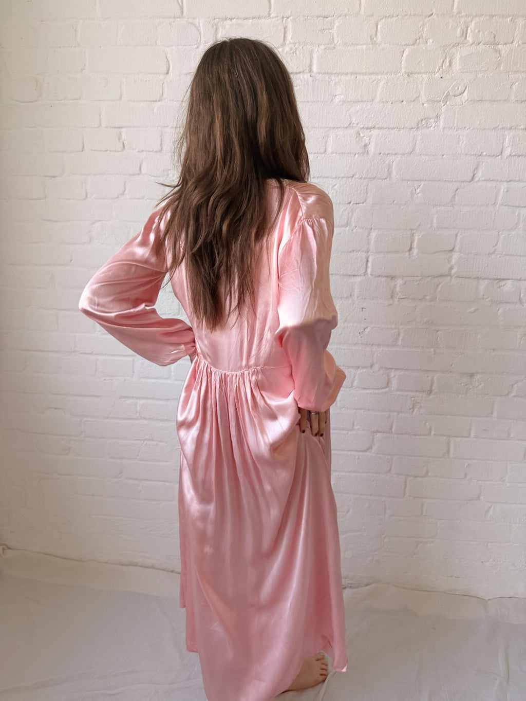 1930s Sik Satin and Lace Nightgown