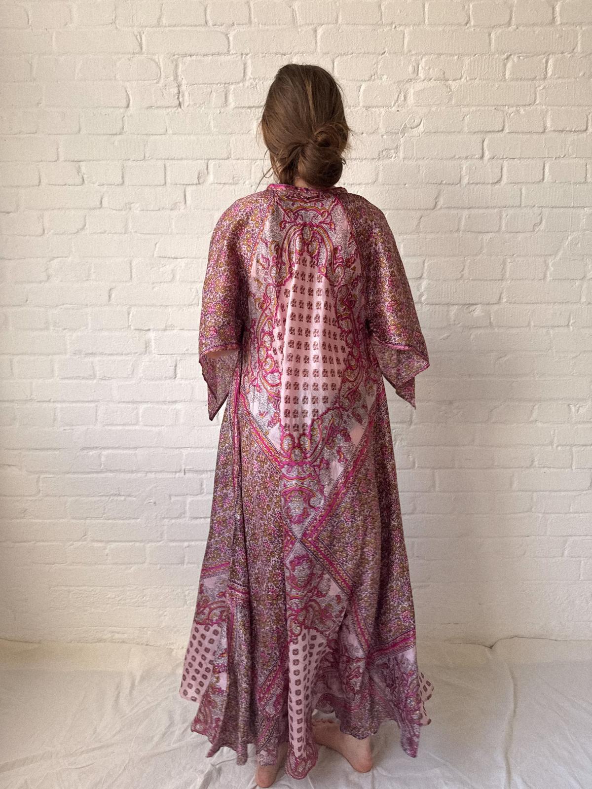 1970s Zodiac Deadstock Pure Silk Patchwork Cafta