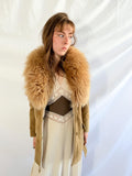 Penny Lane Jacke aus den 70ern mit Kunstfellkragen