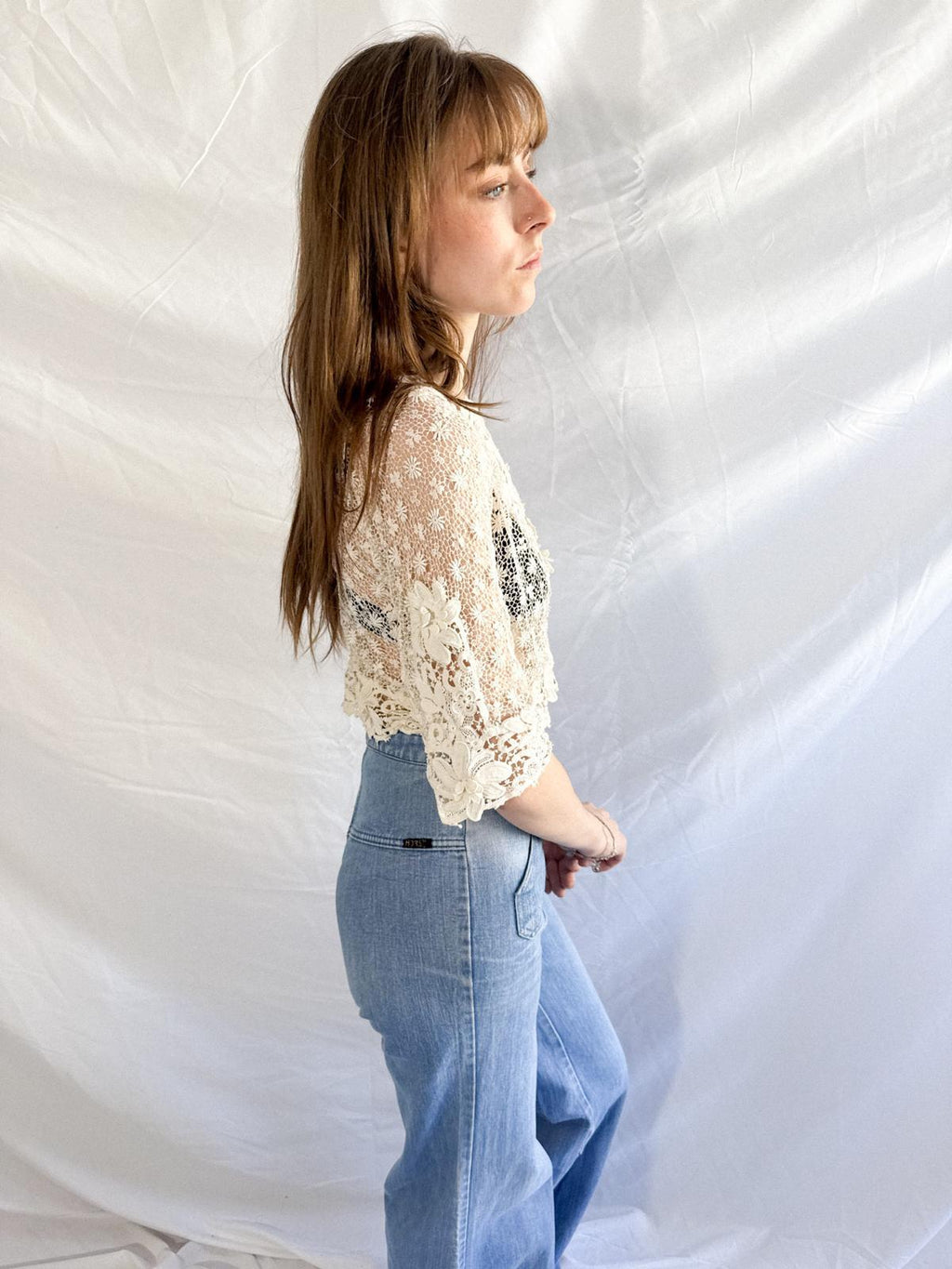 Antique Edwardian Irish Lace Bodice Blouse