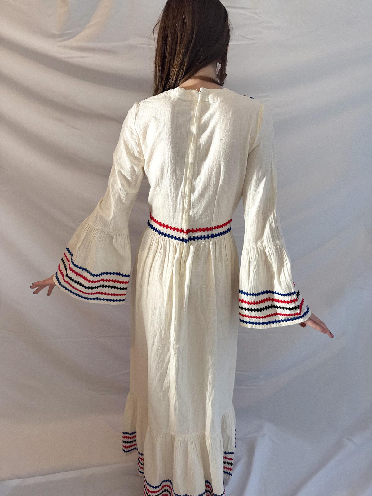 1970s Made in Pakistan Cheescloth Dress