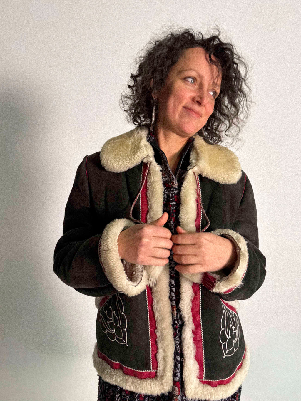 Shearling-Folklorejacke aus den 1960er-Jahren