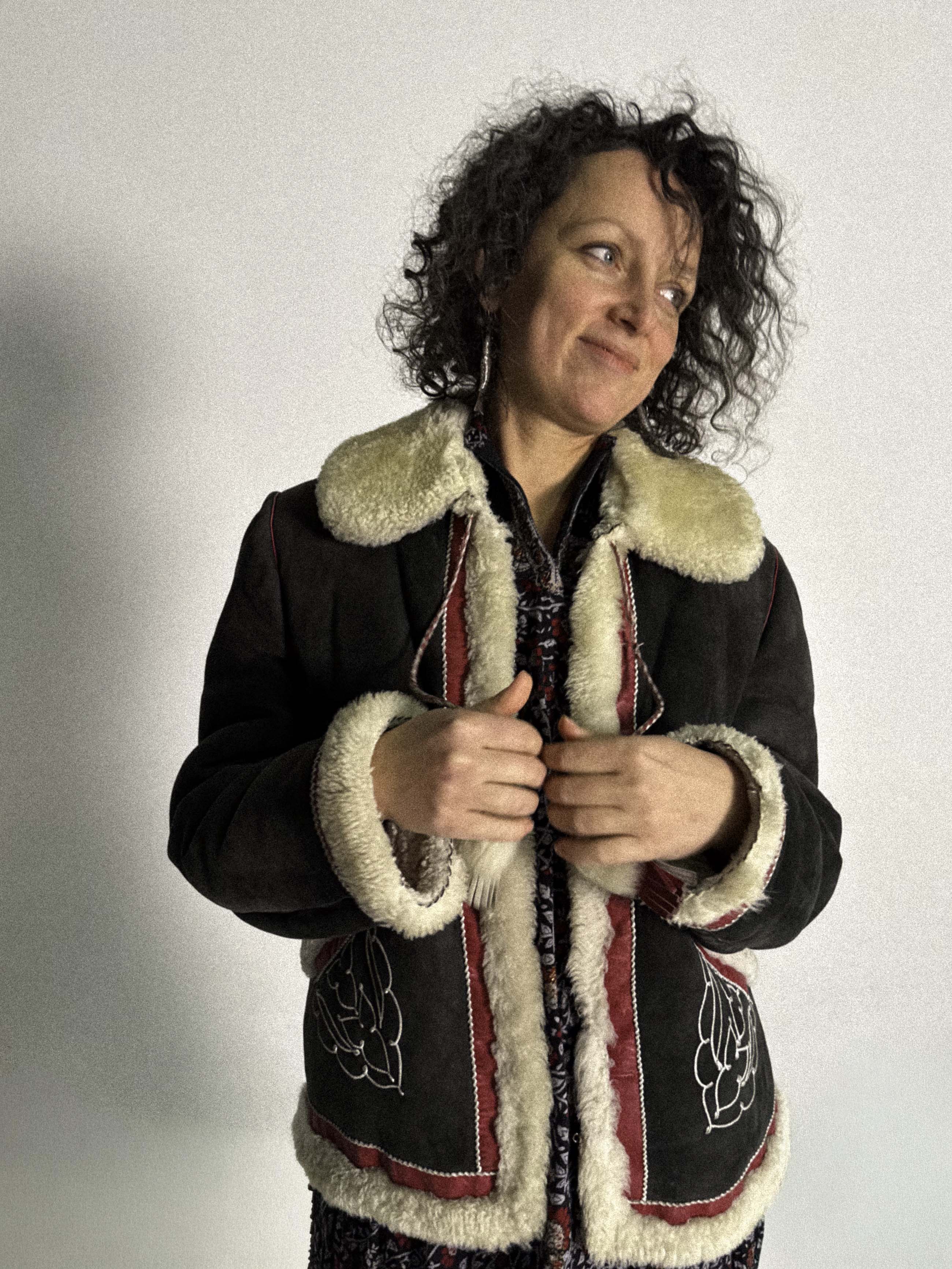 1960s Sheepskin Folklore Jacket