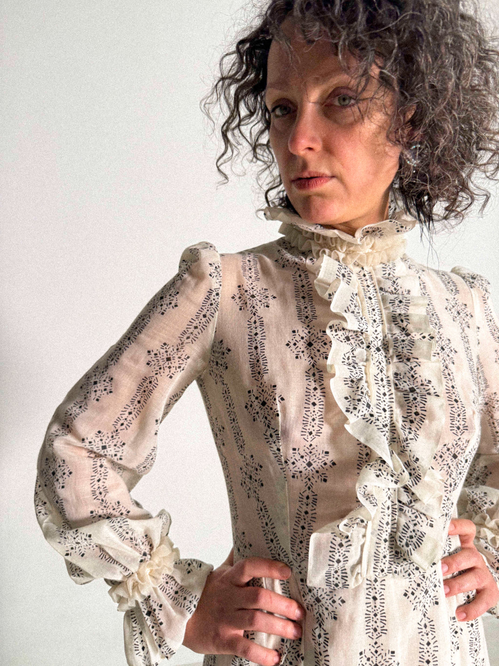 1960s Prairie Dress with Ruffles