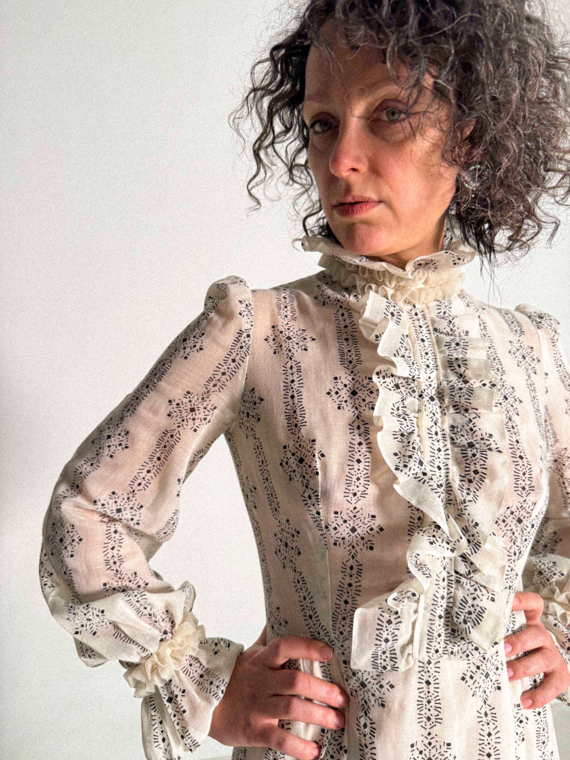 1960s Prairie Dress with Ruffles