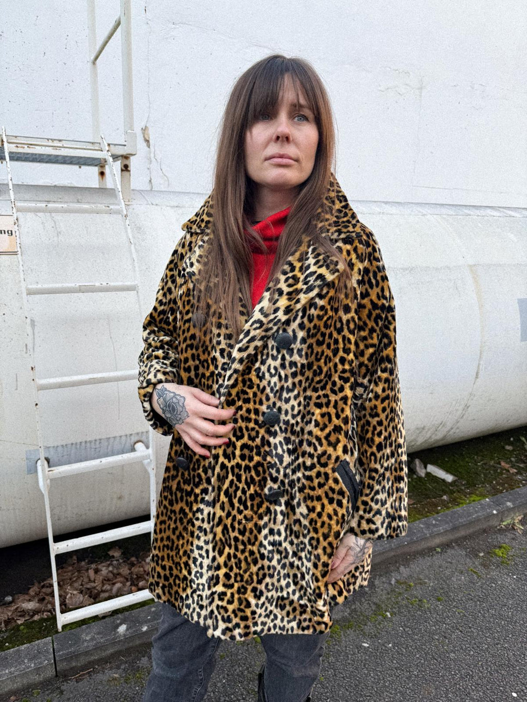 Early 1960s Boxy Leopard Velvet Coat