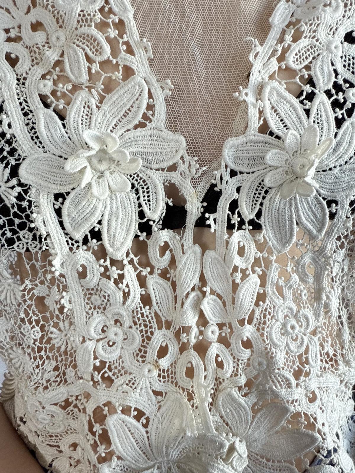 Antique Edwardian Irish Lace Bodice Blouse