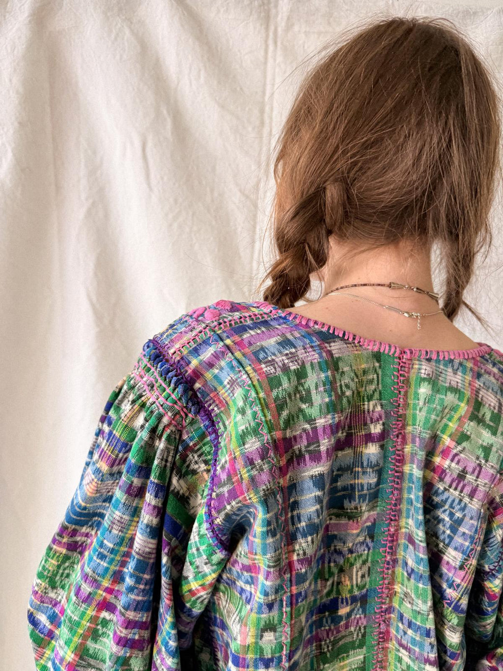 1970s Guatemalan Handwoven Huipil Jacket Blouse
