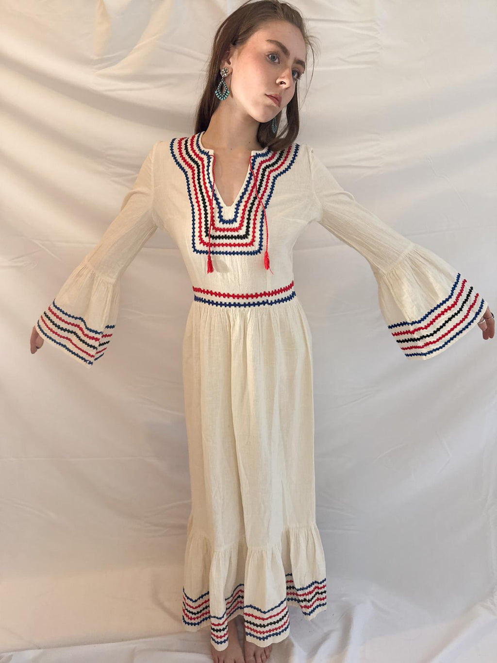 1970s Made in Pakistan Cheescloth Dress