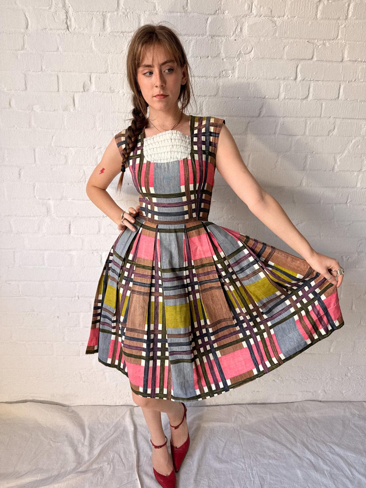 Early 1960s French Riviera Cotton Sundress | Brigitte Bardot Style