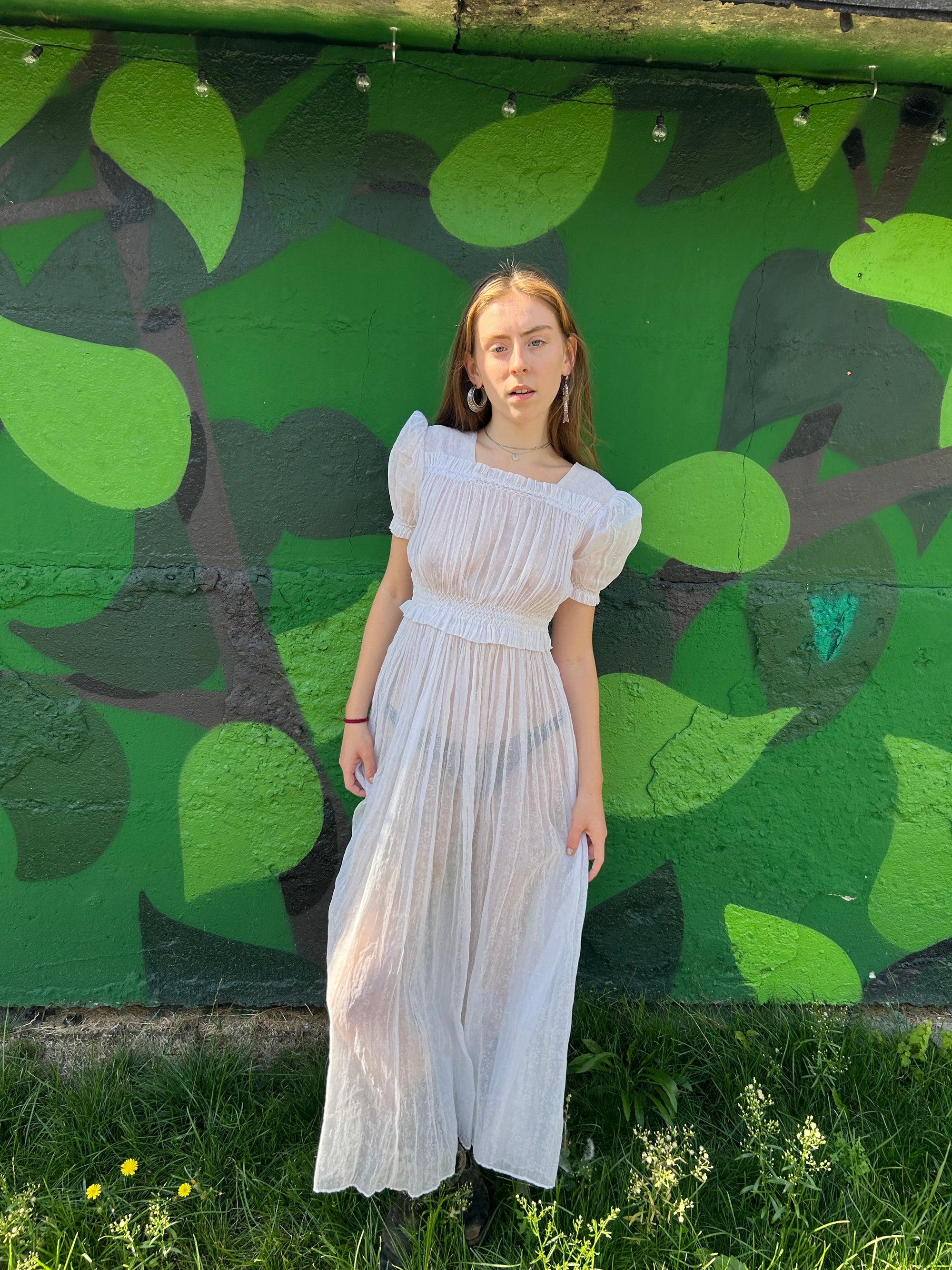 1930s Sheer Cotton Lawn Dress