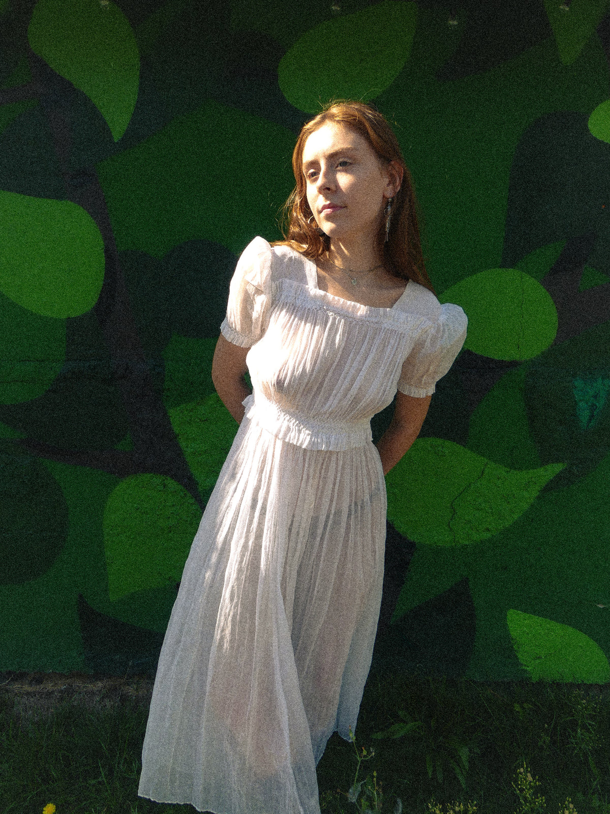 1930s Sheer Cotton Lawn Dress