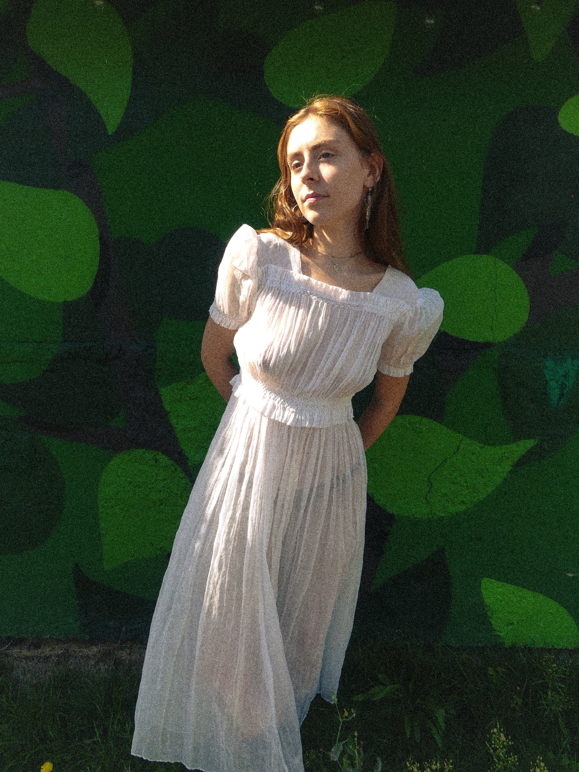 1930s Sheer Cotton Lawn Dress