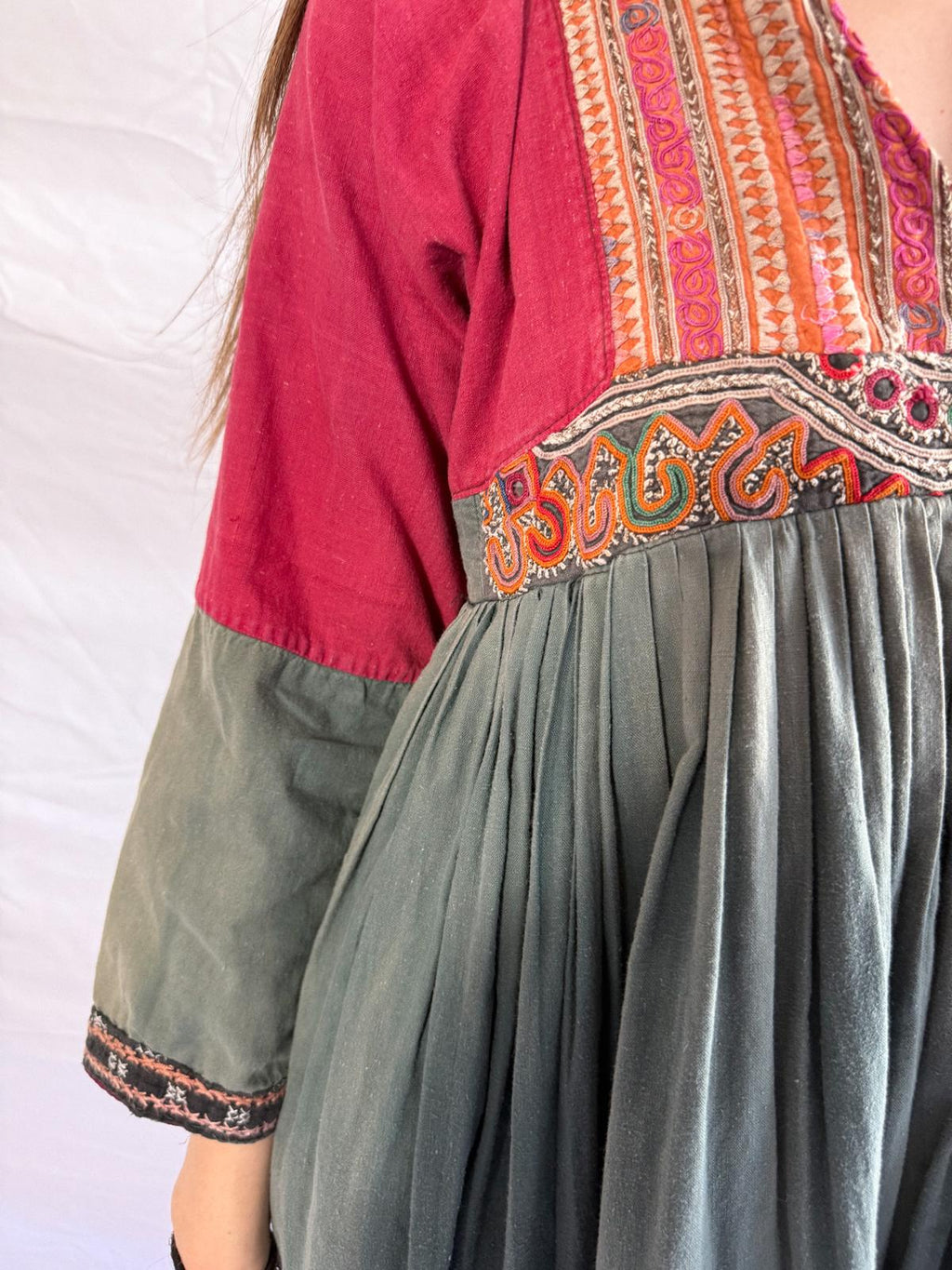 Baumwollkleid aus den 1960ern mit Spiegeldetails