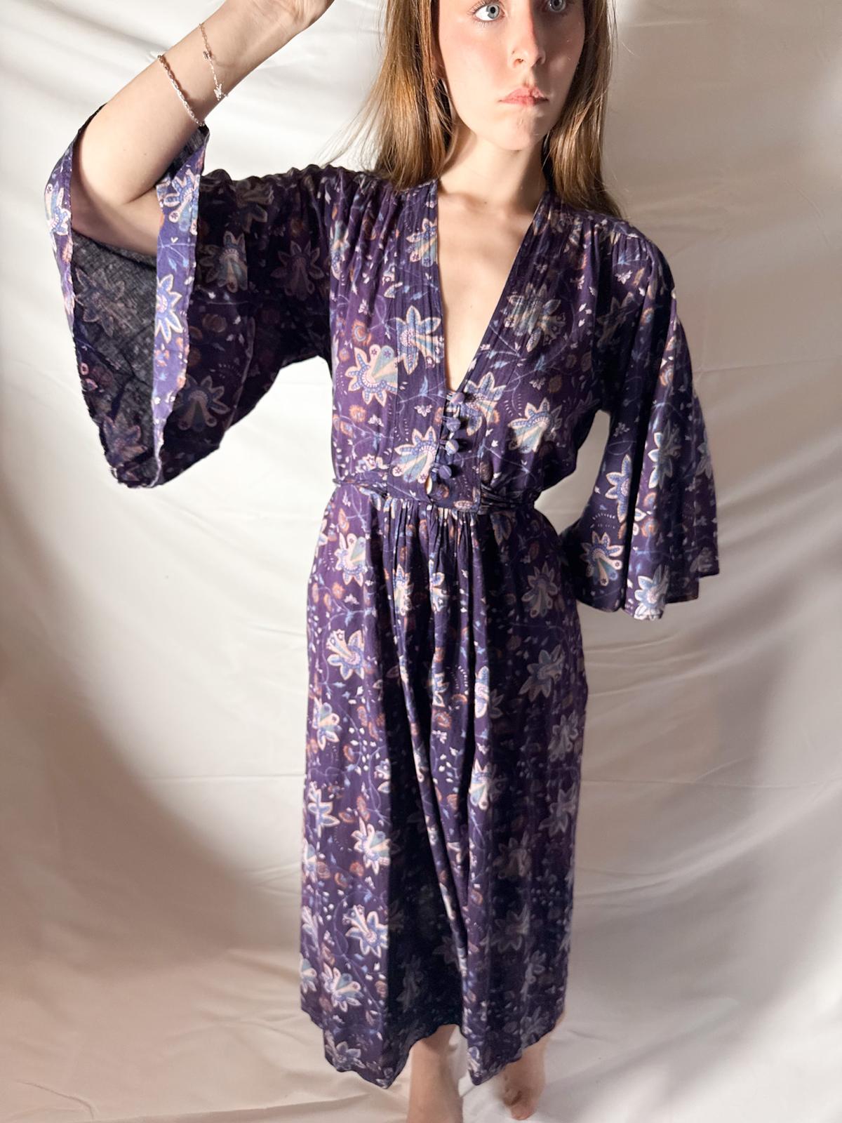 1970s Ayesha Davar Tie-Up dress