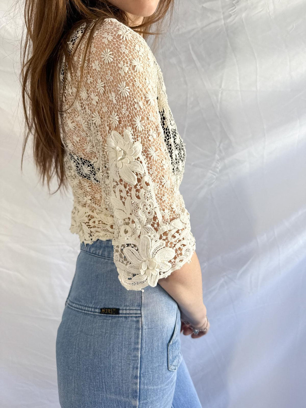 Antique Edwardian Irish Lace Bodice Blouse
