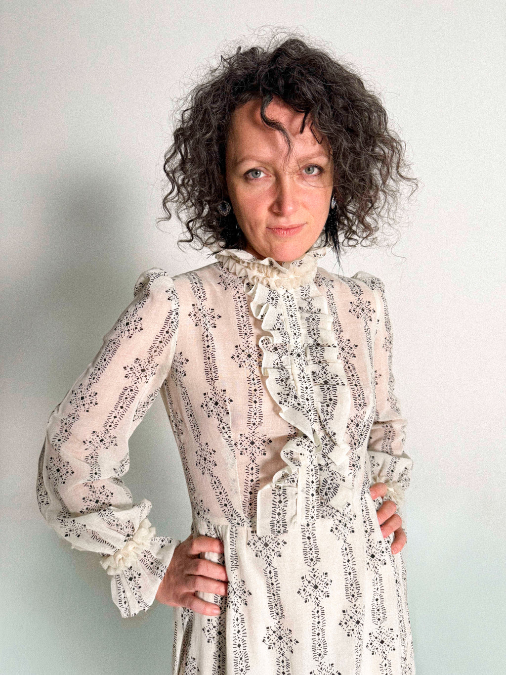 1960s Prairie Dress with Ruffles