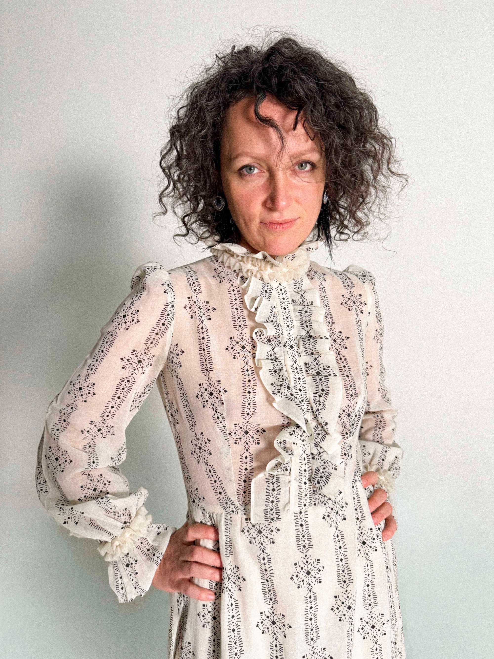 1960s Prairie Dress with Ruffles