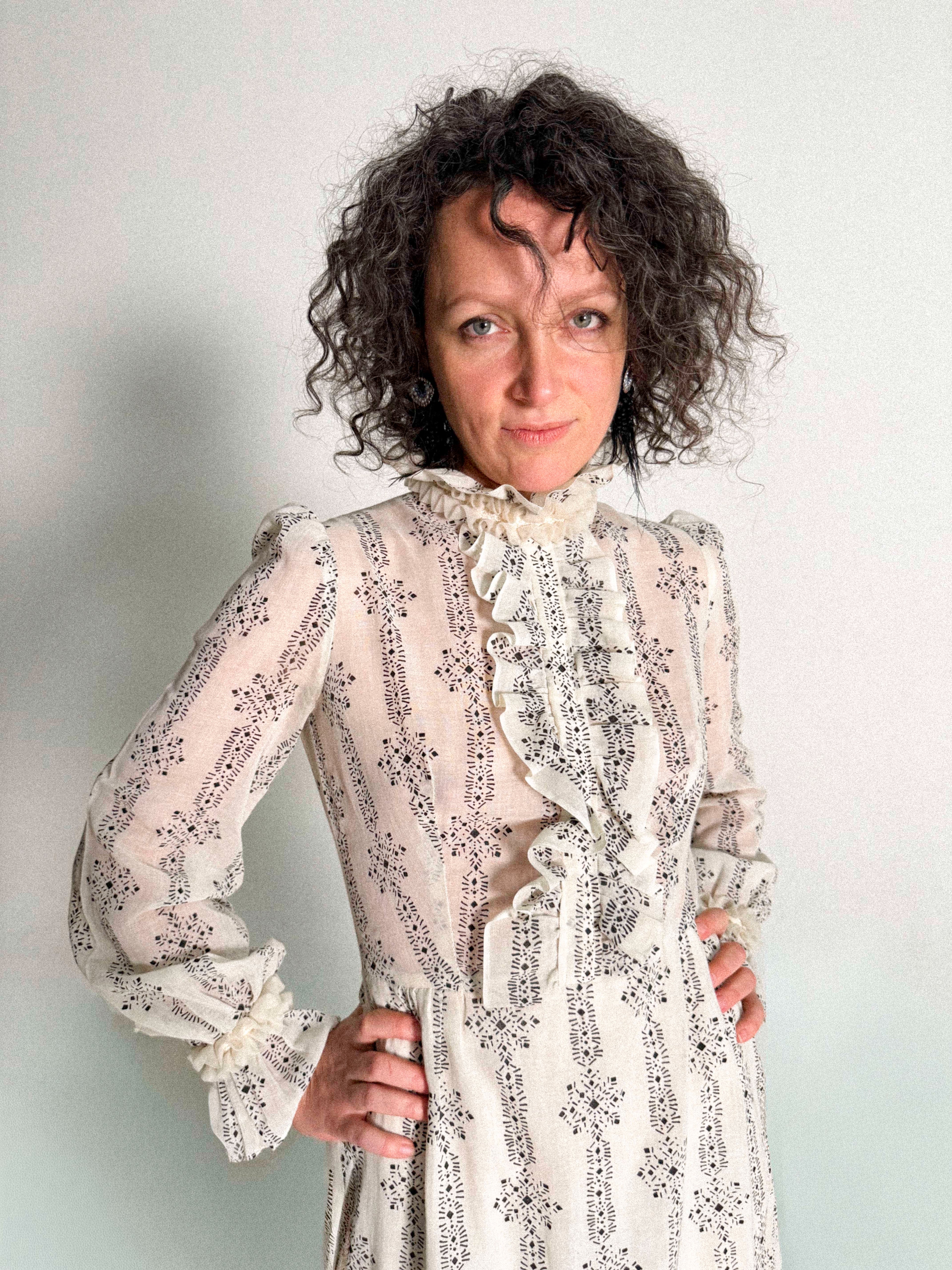 1960s Prairie Dress with Ruffles