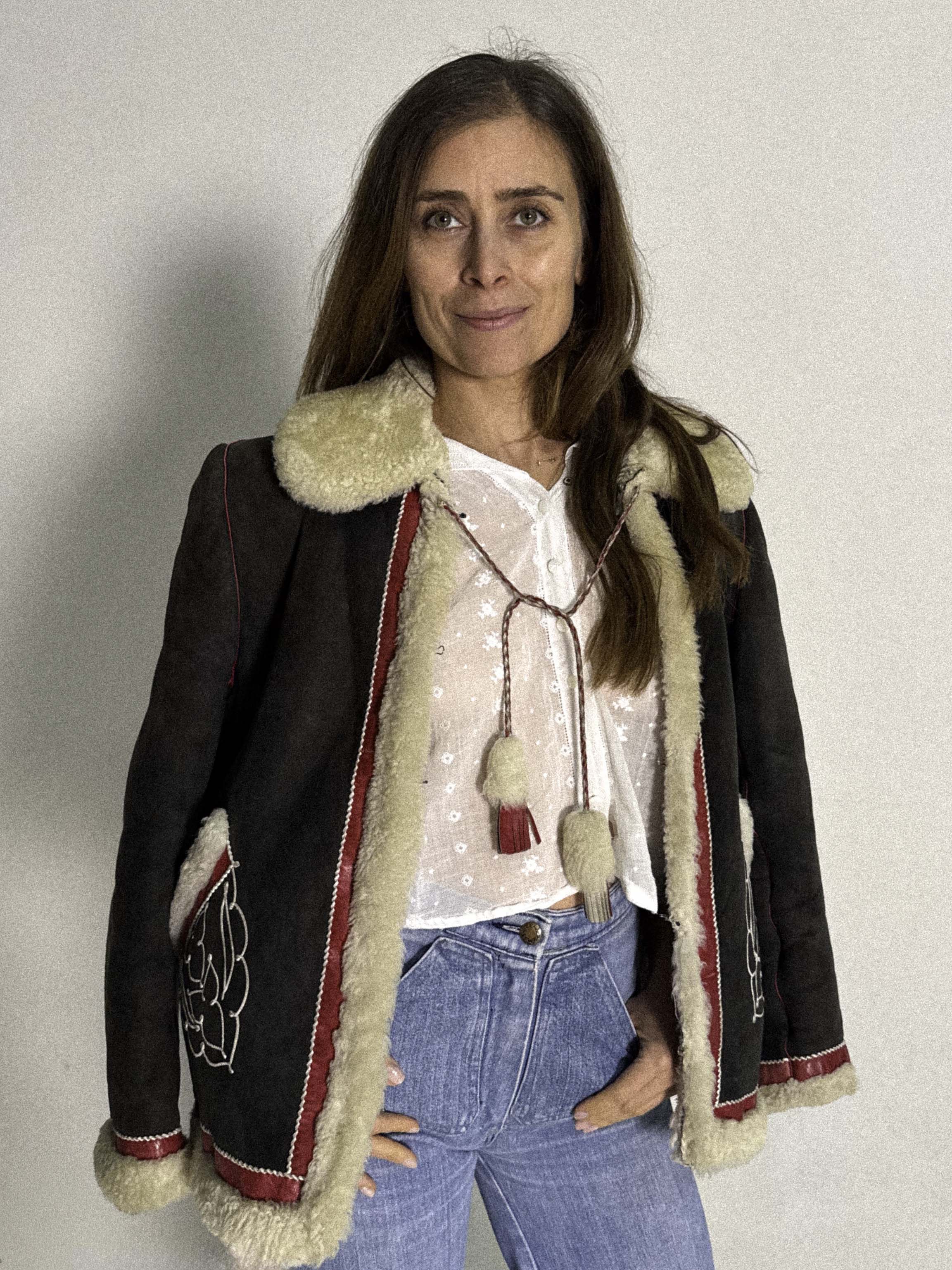 1960s Sheepskin Folklore Jacket