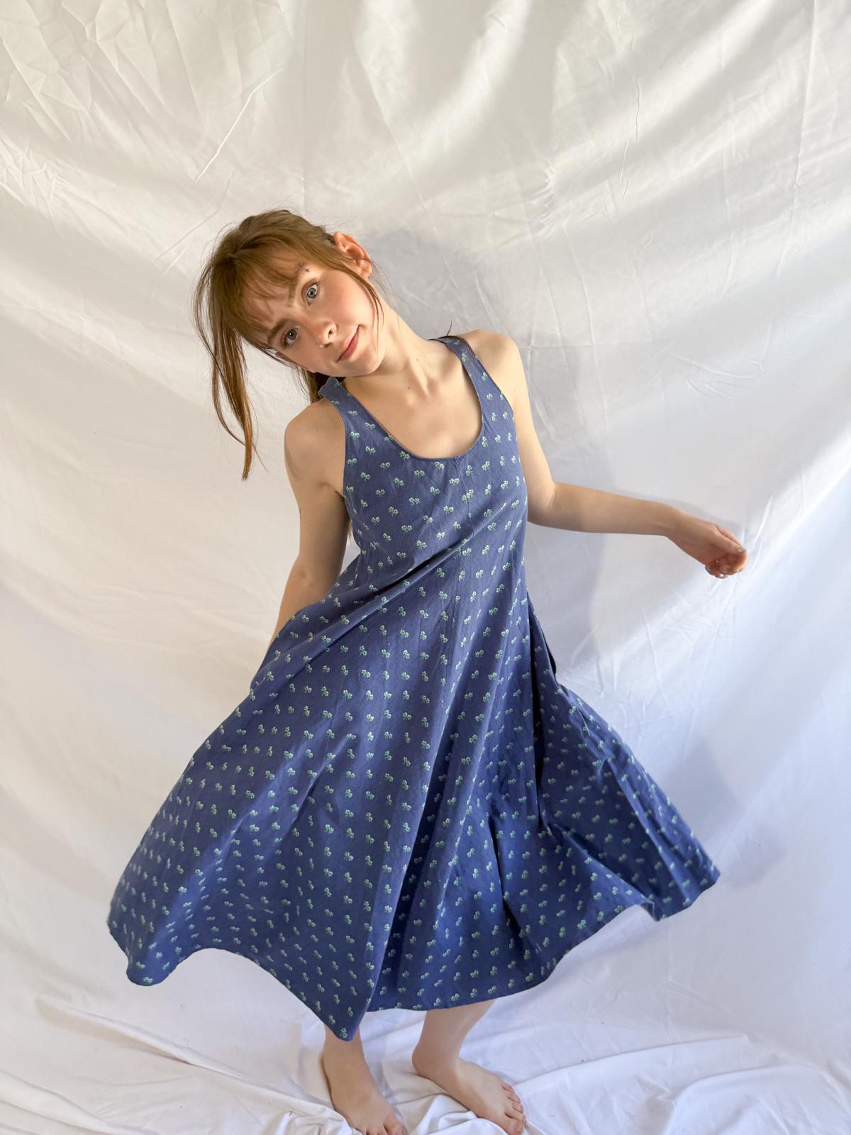 1970s Laura Ashley Cotton Summer Dress