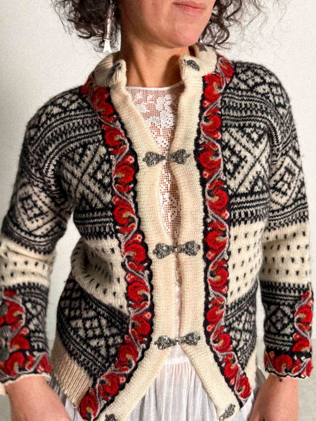 Wollstrickjacke von Dale of Norway aus den 1970er/80er Jahren