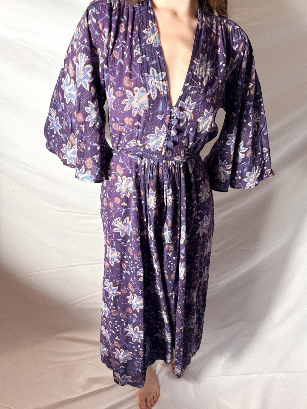 1970s Ayesha Davar Tie-Up dress