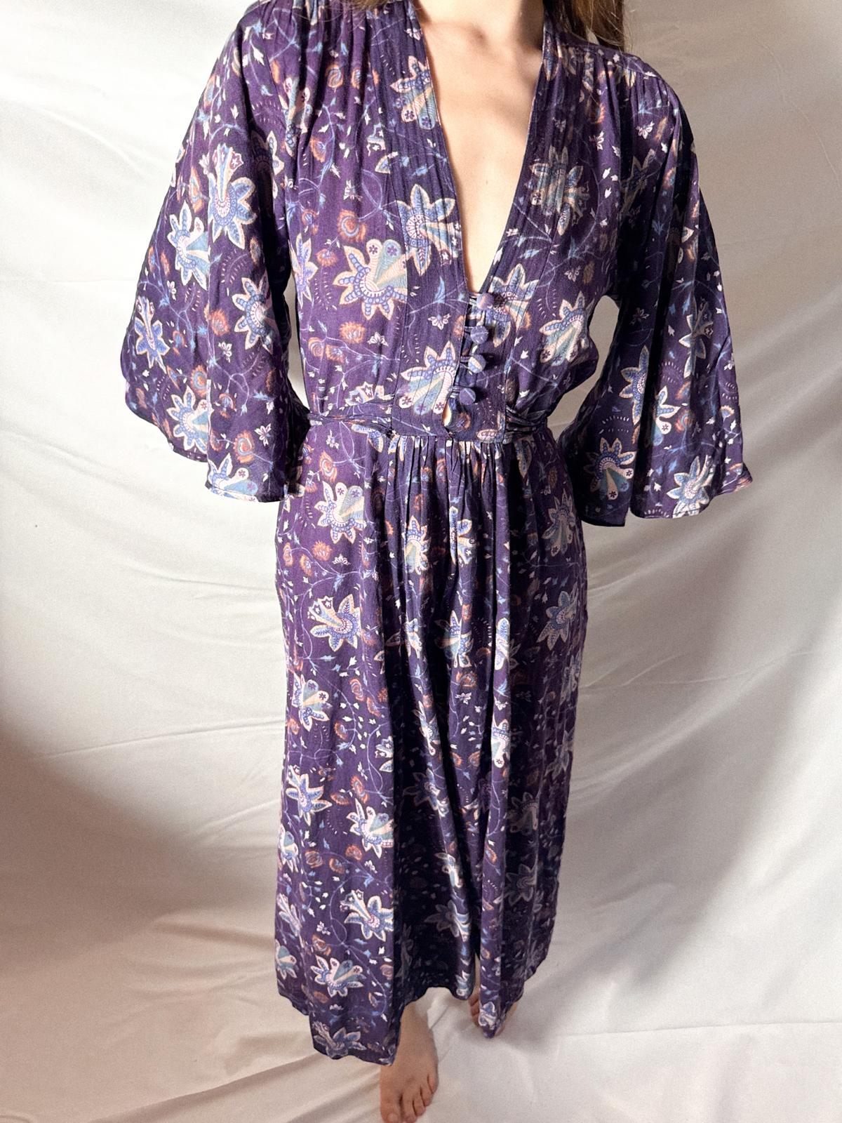 1970s Ayesha Davar Tie-Up dress