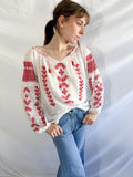 Mid century Eastern European Embroidered Blouse