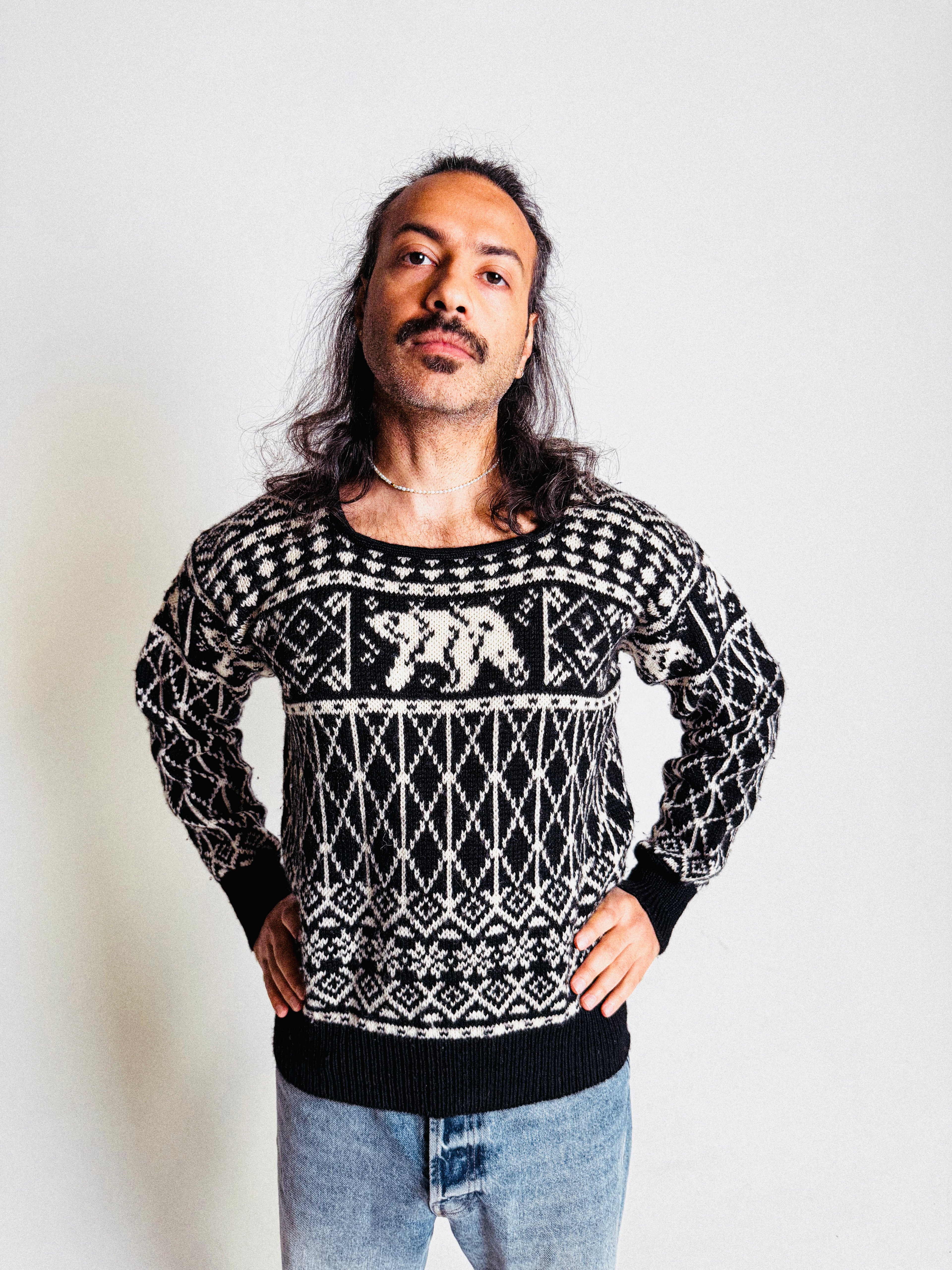 1980s Dale of Norway 100% Wool Sweater with Polar Bear