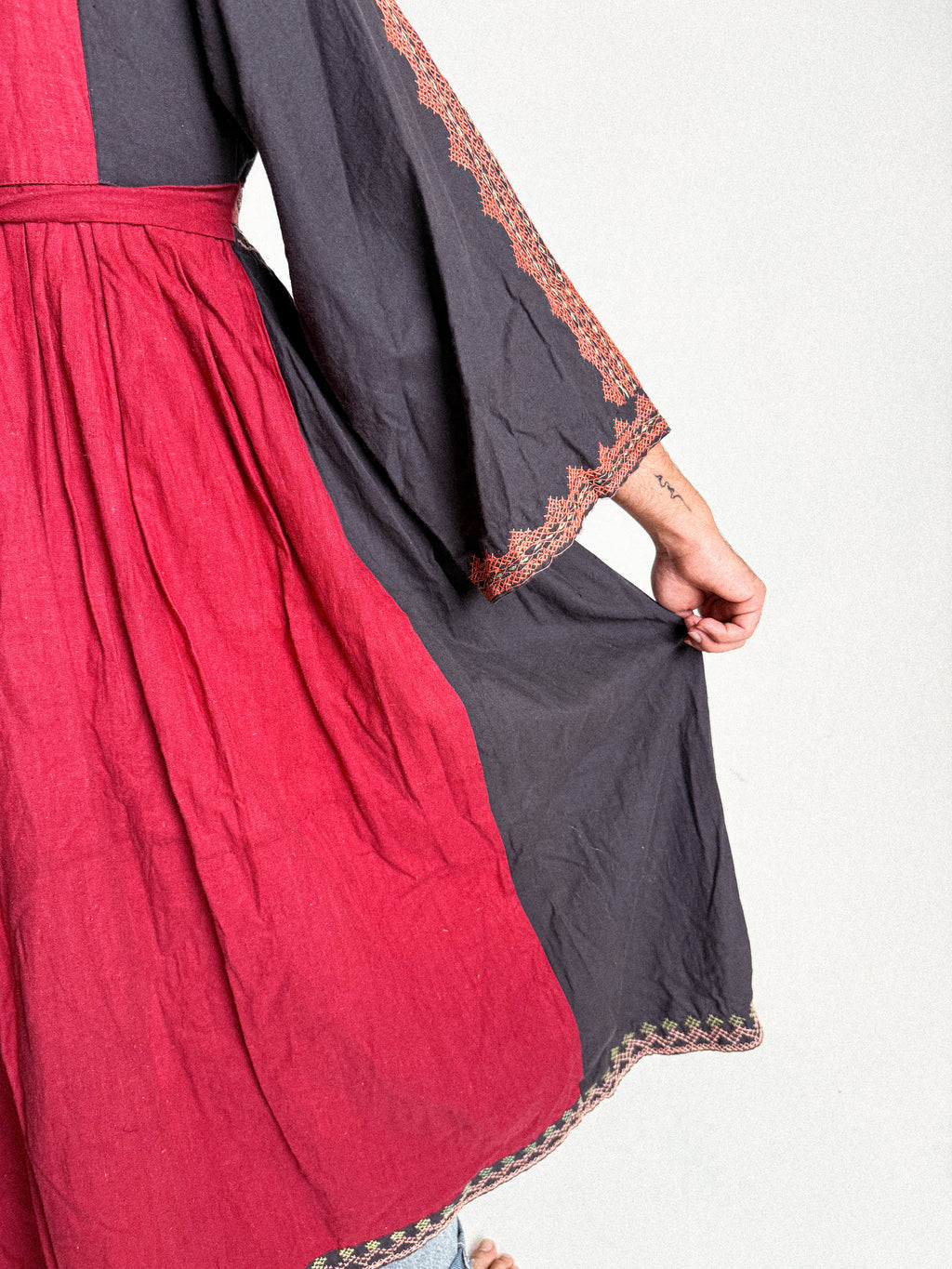 1970s Embroidered Afghan Dress