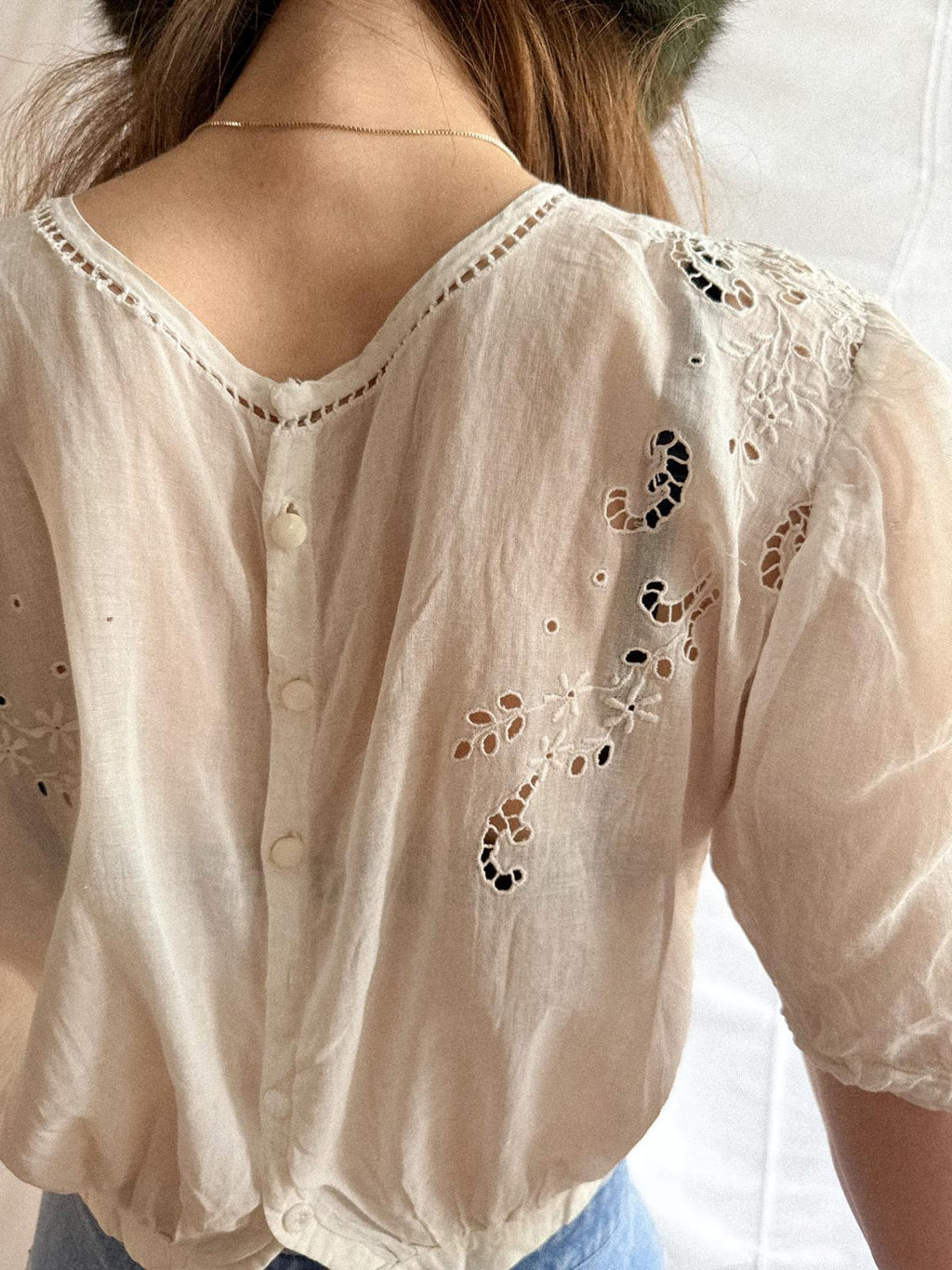 Edwardian Cotton Corset Cover Blouse
