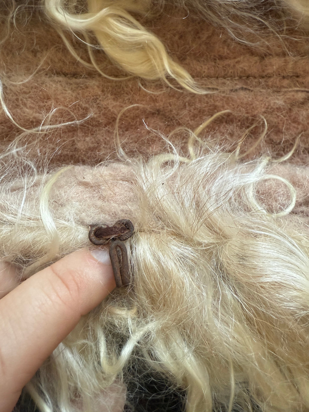 1970s Afghan Shearling Coat – Chocolate Brown with Creamy Trims and Ivory Embroidery