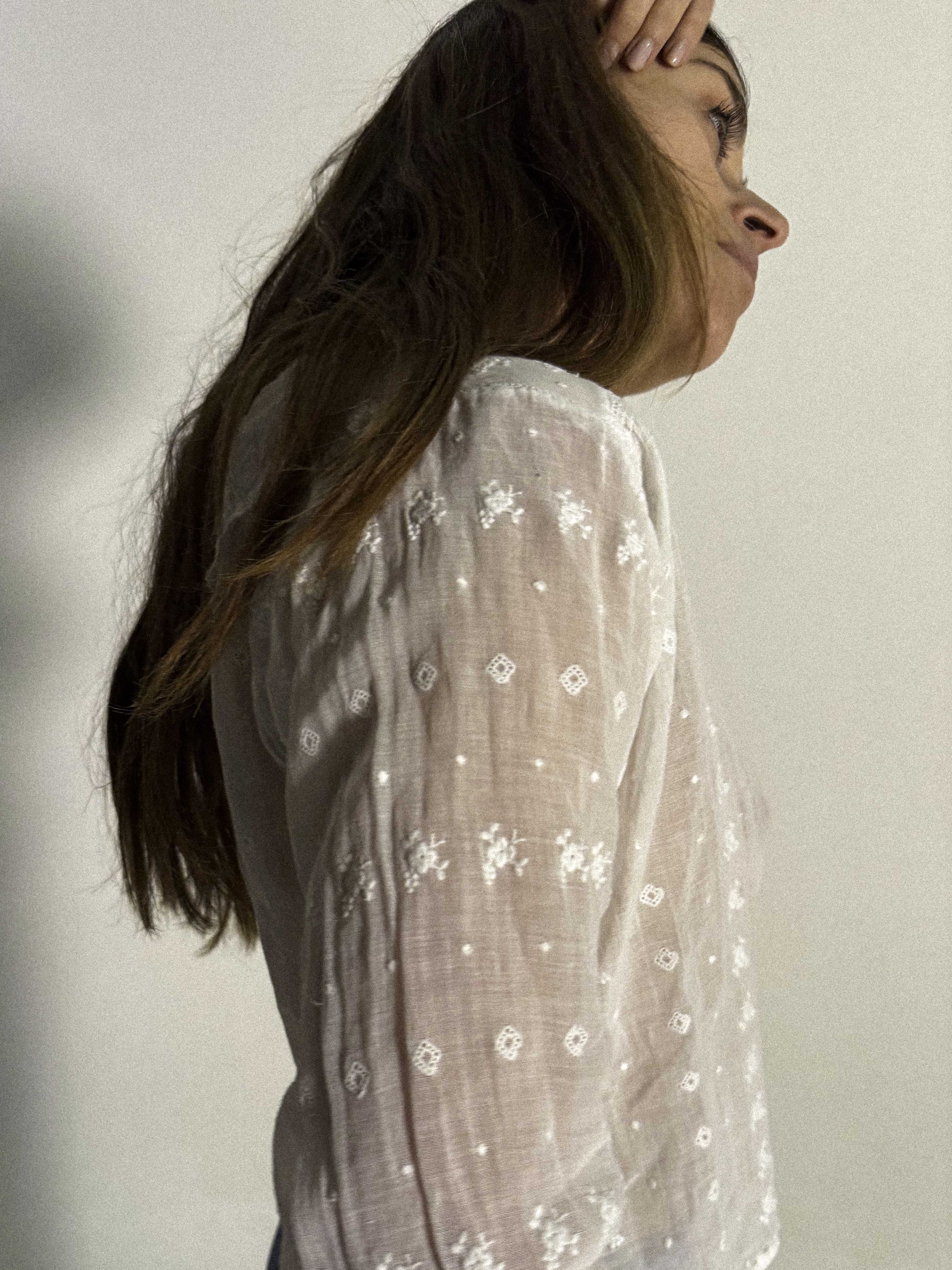Late Edwardian Cotton Gauze Blouse